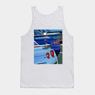 Skyline R32 R33 R34 GTR Cartoon Tank Top